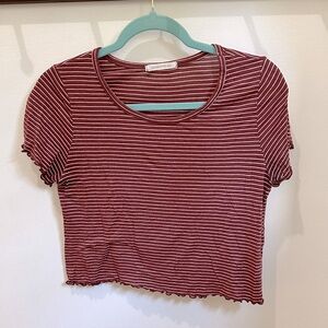 Caution to the Wind Striped Crop Top